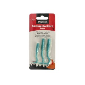 DOGMAN Fästingplockare Koben 3-pack, Turkos