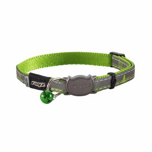 ROGZ NightCat Reflexhalsband 20-31cm, Limegrön