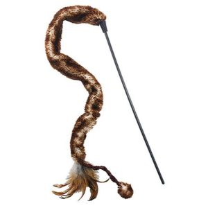 Vippa lång svans med boll/fjäder