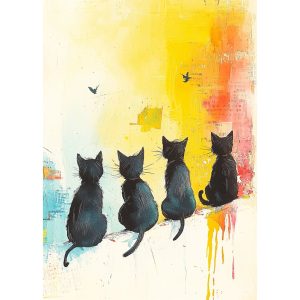 Katt-koll Artprint 21×30 cm
