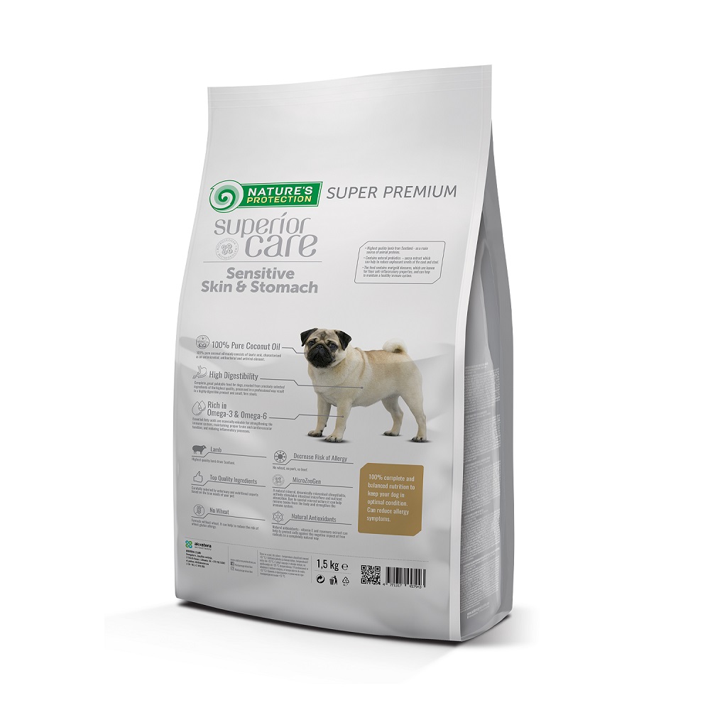 NATURES PROTECTION Superior Care Sensitive Skin and Stomach Lamb Small Breeds 1.5 kg - Bild 3