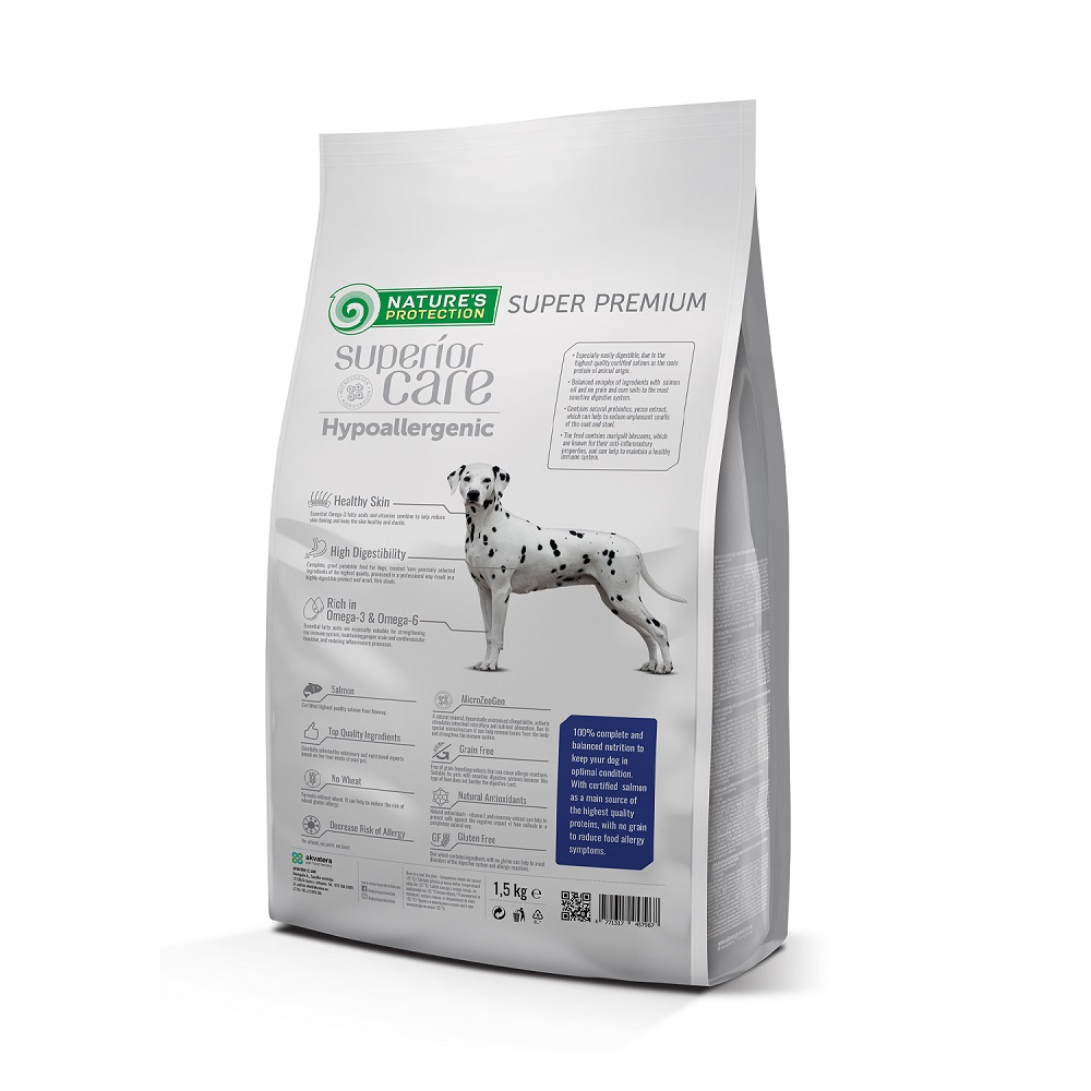 NATURES PROTECTION Superior Care Hypoallergenic Grain Free Salmon Adult All Breeds 10kg - Bild 3