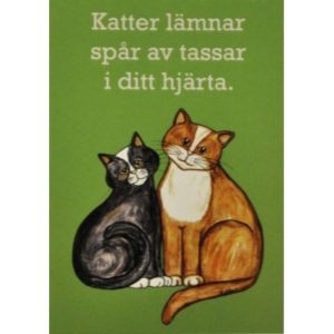 Kort Katter lämnar spår av tassar i ditt hjärta