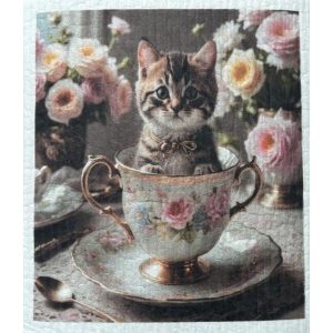 Disktrasa, kattunge i kopp