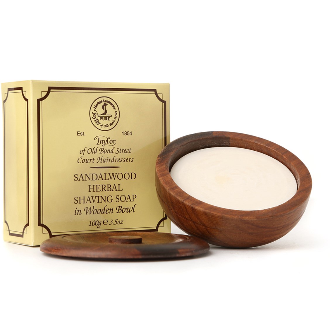 Taylor of Old Bond Street Sandalwood Shaving Soap Wooden Bowl - Bild 2